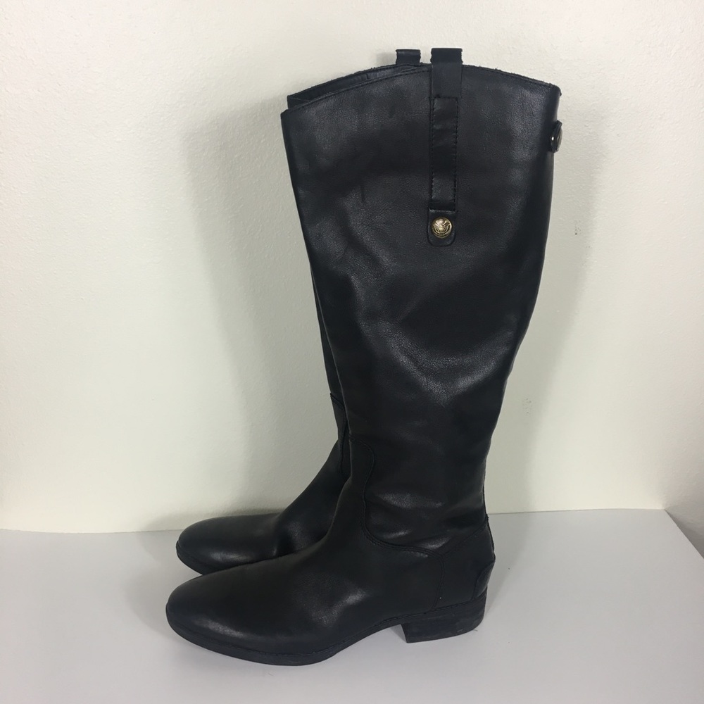 🛑🛑 SOLD!! Sam Edelman Black Leather Riding Boots - Picture 3 of 8
